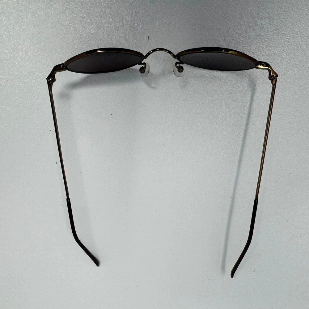 Chelsea Morgan CM001 Brown Oval Sunglasses 47-20-135mm Vintage Style Eyewear
